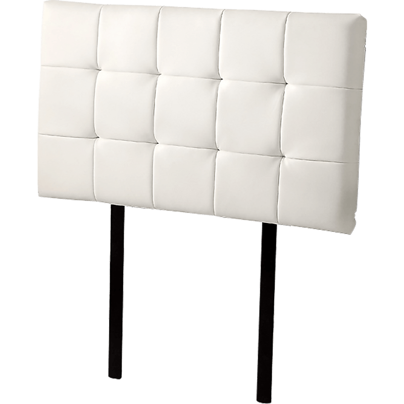 PU Leather Single Bed Deluxe Headboard Bedhead - White Payday Deals