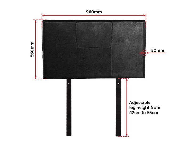 PU Leather Single Bed Headboard Bedhead - Black Payday Deals