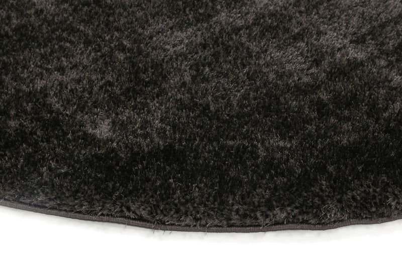 Puffy Soft Shaggy Round Rug Anthracite Grey 160x160 cm Round Payday Deals