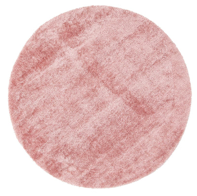 Puffy Soft Shaggy Round Rug Pink 160x160 cm Round