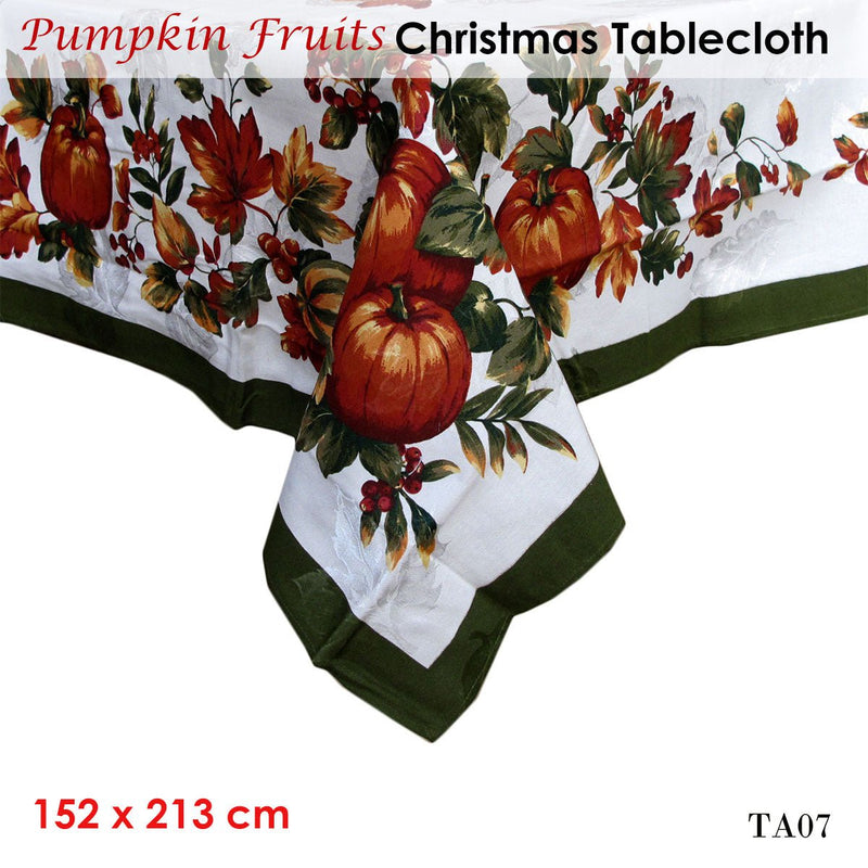 Pumpkin Fruits Christmas Tablecloth 152 x 213 cm Payday Deals