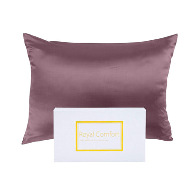 Pure Silk Pillow Case by Royal Comfort (Single Pack) - Malaga Wine Payday Deals
