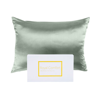 Pure Silk Pillow Case by Royal Comfort (Single Pack) - Sage