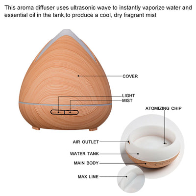 PureSpa Ultrasonic Diffuser  - Light Wood Payday Deals