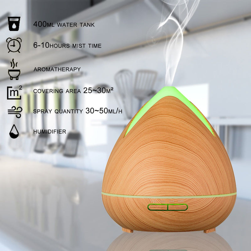 PureSpa Ultrasonic Diffuser  - Light Wood Payday Deals