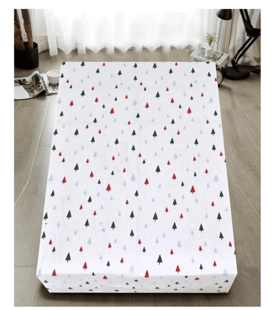 Queen Luxury 100% Cotton Flannelette Fitted Bed Sheet Authentic Flannel - White Payday Deals