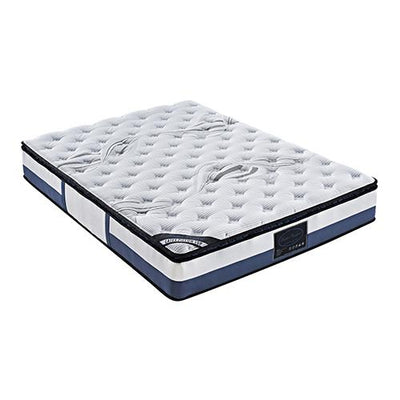 Queen Mattress Latex Pillow Top Pocket Spring Foam Medium Firm Bed Payday Deals