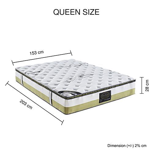 Queen Mattress Memory Pillow Top Pocket Spring Foam Medium Firm Bed Payday Deals