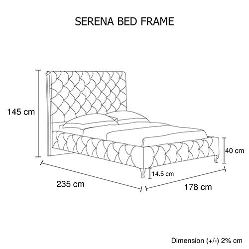 Queen Size Bed Frame in Black Faux Leather Crystal Tufted High Bedhead Bentwood Slat Payday Deals