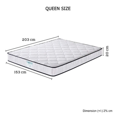 Queen Size Mattress in 6 turn Pocket Coil Spring and Foam Best value Payday Deals