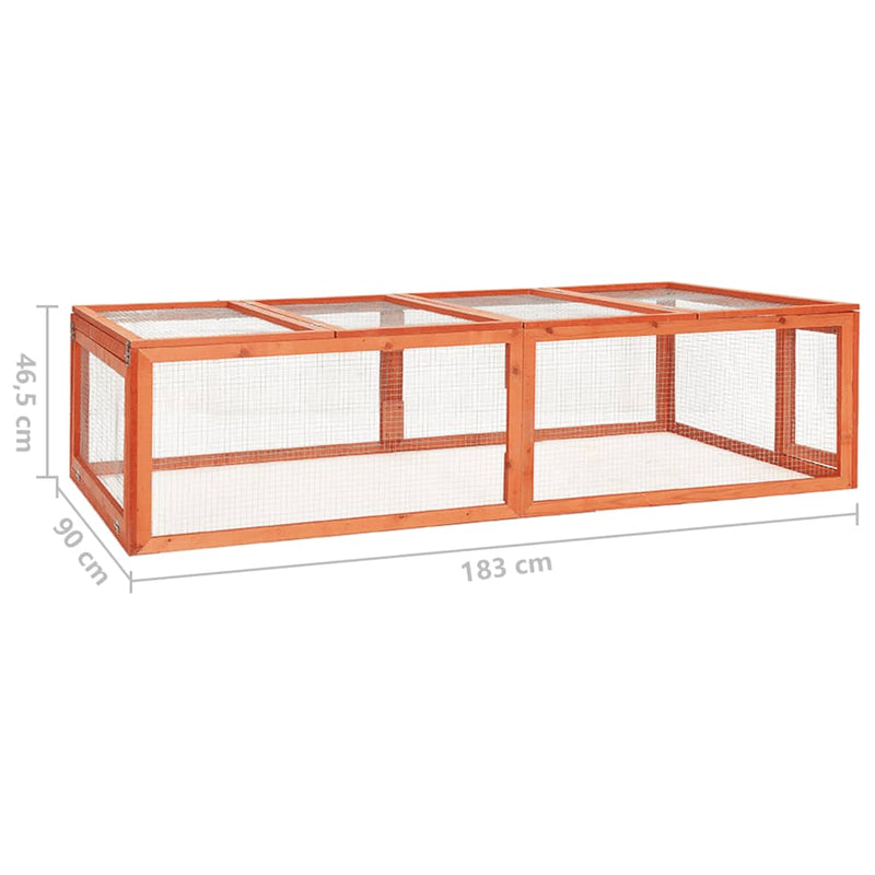 Rabbit Hutch 183x90x46.5 cm Solid Firwood Payday Deals