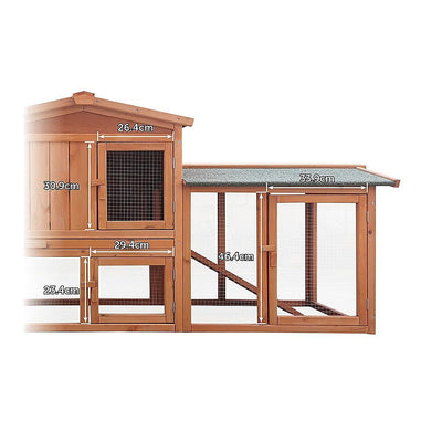 Rabbit Hutch Hutches Large Metal Run Wooden Cage Chicken Coop Guinea Pig Payday Deals