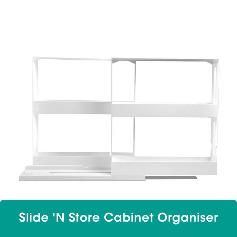 Rack Storage Slide Cabinet Organiser Pantry Kitchen Shelf Spice Jars Can Holder Payday Deals