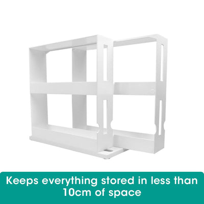 Rack Storage Slide Cabinet Organiser Pantry Kitchen Shelf Spice Jars Can Holder Payday Deals