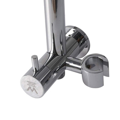 Rain Shower Head Set Silver Round Brass Taps Mixer Handheld High Pressure 8" Payday Deals