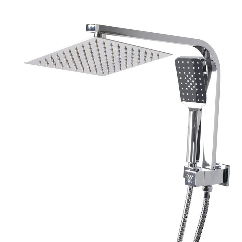 Rain Shower Head Set Silver Square Brass Taps Mixer Handheld High Pressure Payday Deals