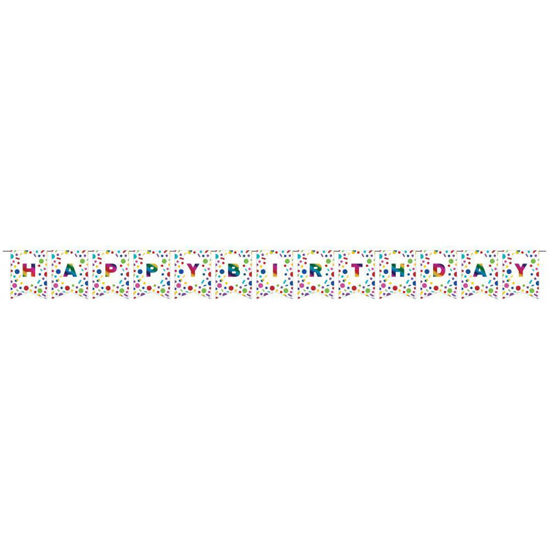 Rainbow Party Supplies Foil DIY Pennant Banner Payday Deals