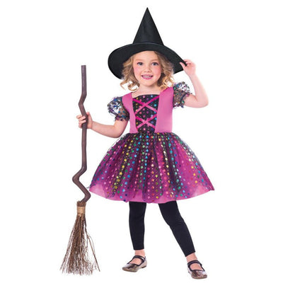 Rainbow Witch 1-2 Years Girls Halloween Costume