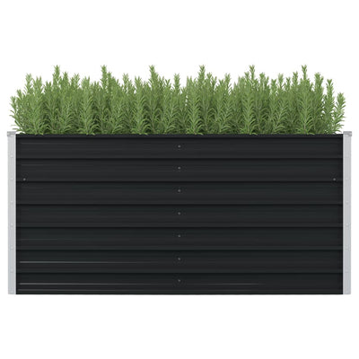 Raised Garden Bed Anthracite 160x80x77 cm Galvanised Steel Payday Deals