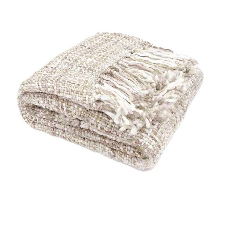 Rans Oslo Knitted Weave Throw 127x152cm - Natural Beauty Payday Deals