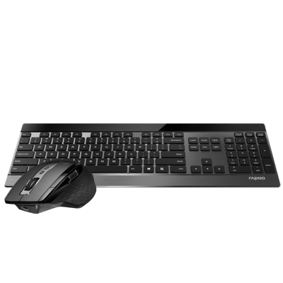 RAPOO 9900M Multi-mode Wireless Ultra-slim Keyboard & Mouse - Bluetooth 3.0, 4.0, 2.4G Multi-Mode Switch, Ultra-Slim Keys, Adjustable DPI Payday Deals