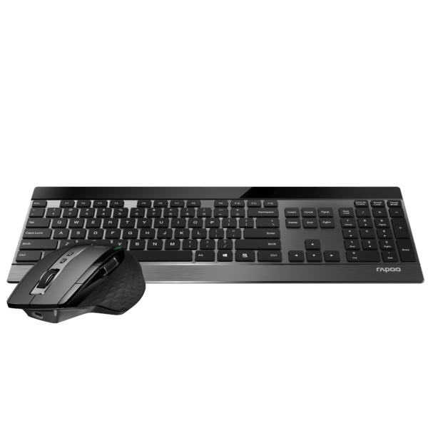 RAPOO 9900M Multi-mode Wireless Ultra-slim Keyboard & Mouse - Bluetooth 3.0, 4.0, 2.4G Multi-Mode Switch, Ultra-Slim Keys, Adjustable DPI Payday Deals