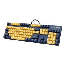 RAPOO V500 Pro Backlit Mechanical Gaming Keyboard Spill Resistant Metal Cover Yellow Blue LS Payday Deals