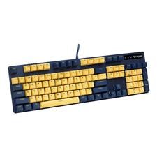 RAPOO V500 Pro Backlit Mechanical Gaming Keyboard Spill Resistant Metal Cover Yellow Blue LS Payday Deals