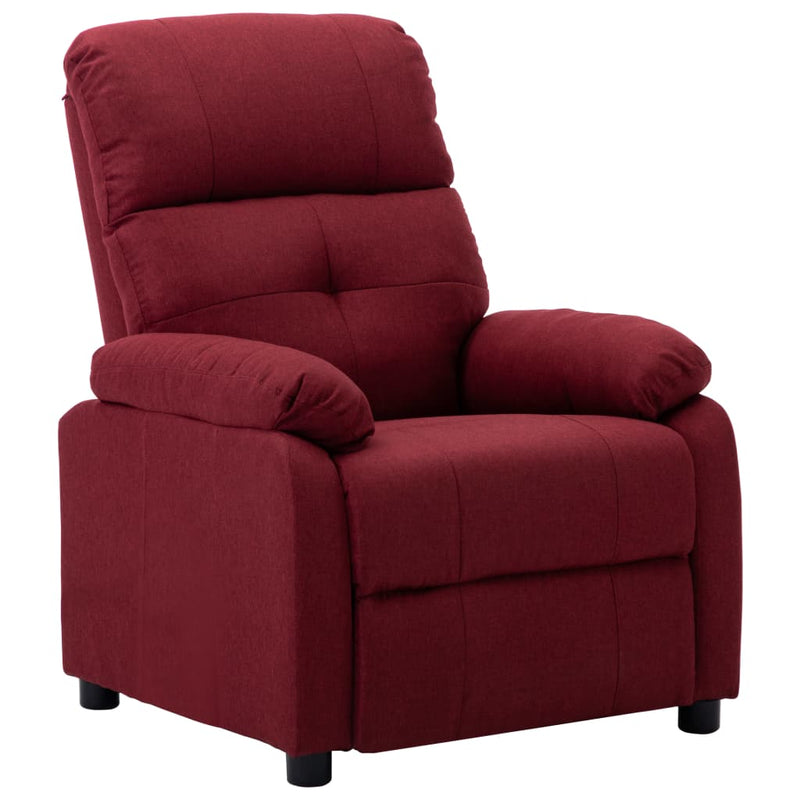 Recliner Chair Wine Red Fabric Payday Deals