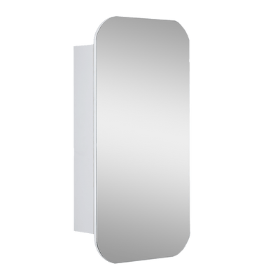 Rectangle Wall Hung Bathroom Mirror Shaving Cabinet Vanity Matte White Payday Deals