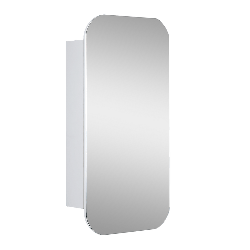 Rectangle Wall Hung Bathroom Mirror Shaving Cabinet Vanity Matte White Payday Deals