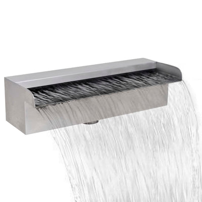 Rectangular Waterfall Pool Fountain Stainless Steel 30 cm Payday Deals