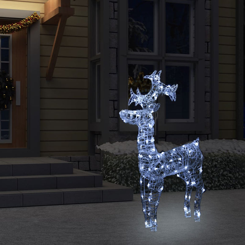 Reindeer Christmas Decoration 90 LEDs 60x16x100 cm Acrylic Payday Deals