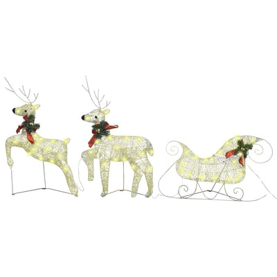 Reindeer & Sleigh Christmas Decoration 60 LEDs Outdoor Gold Payday Deals