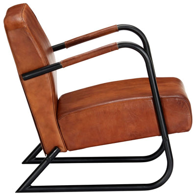 Relax Armchair Brown Real Leather Payday Deals