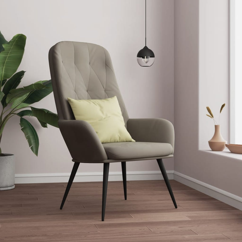 Relaxing Chair Light Grey Velvet Payday Deals