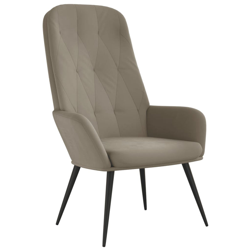 Relaxing Chair Light Grey Velvet Payday Deals