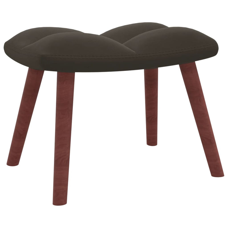 Relaxing Chair with a Stool Dark Grey Velvet Payday Deals