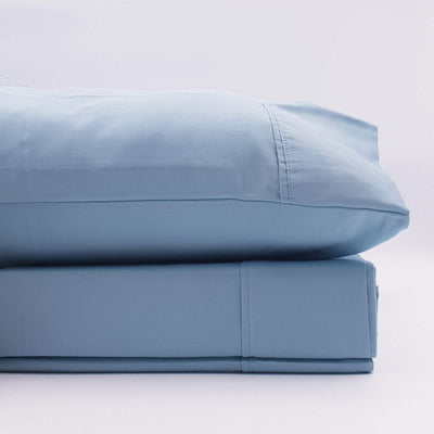 Renee Taylor 1500 Thread Count Pure Soft Cotton Blend Flat & Fitted Sheet Set King Indigo Payday Deals