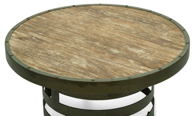 Retro Style Spiral Round Coffee Table with Wood Top Payday Deals