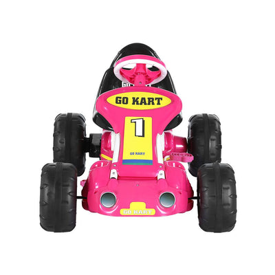 Rigo Kids Pedal Go Kart Ride On Toys Racing Car Plastic Tyre Pink Payday Deals