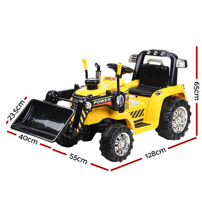 Rigo Kids Ride On Bulldozer Digger Electric Car Yellow Payday Deals