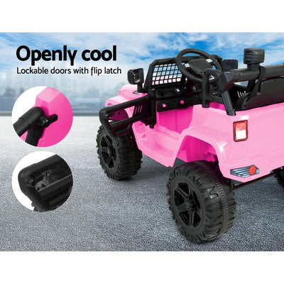 Rigo Kids Ride On Car Electric 12V Car Toys Jeep Battery Remote Control Pink Payday Deals