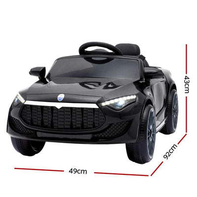 Rigo Kids Ride On Car Electric Toys 12V Battery Remote Control Black MP3 LED Payday Deals