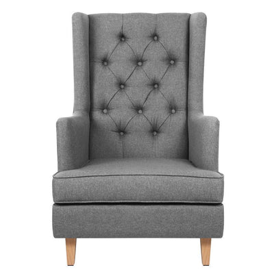 Rocking Armchair Feeding Chair Fabric Padded Lounge Recliner