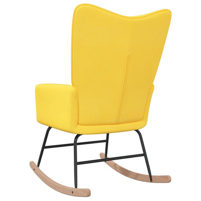 Rocking Chair Mustard Yellow Fabric Payday Deals