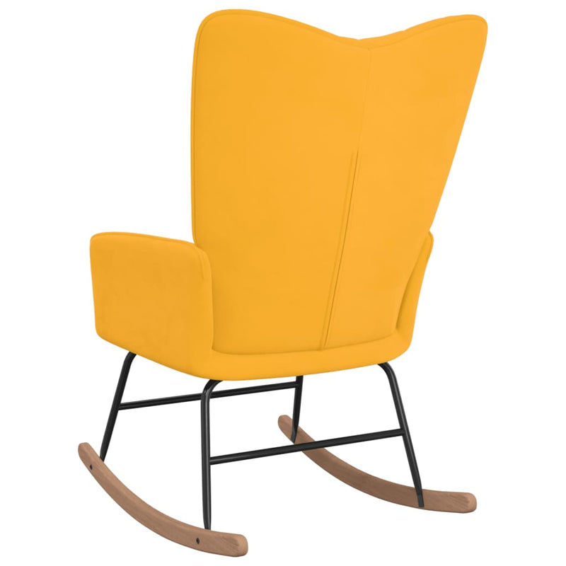 Rocking Chair Mustard Yellow Velvet Payday Deals