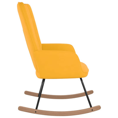 Rocking Chair Mustard Yellow Velvet Payday Deals