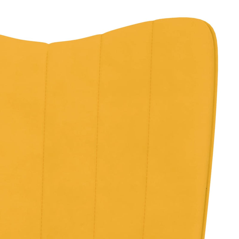 Rocking Chair Mustard Yellow Velvet Payday Deals