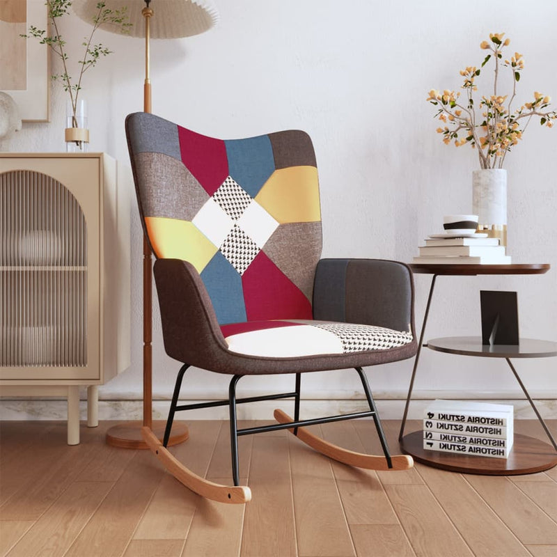 Rocking Chair Patchwork Fabric Payday Deals